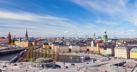 Fototapeta na wymiar Panorama w Sztokholmie, Szwecja
