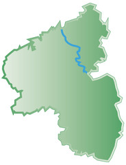 Rheinland-Pfalz Schematische Karte mit QXP9 Datei