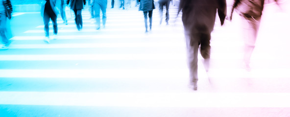 people on zebra crossing