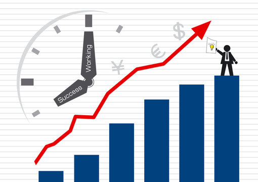 Businessman and Graph