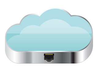 Cloud computing icon. Vector illustration.