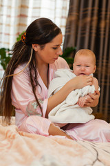 Young  mother and her sweet baby