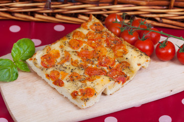 Italian focaccia snack
