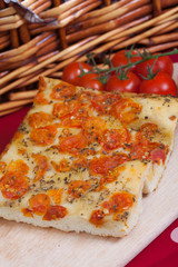 Italian focaccia snack