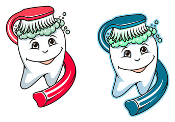 Toothbrush and dental paste