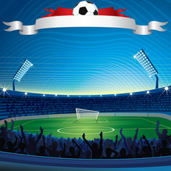Background with Soccer Stadium