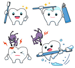 歯のキャラクター詰め合わせ