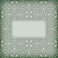 vector floral pattern with frame for your text