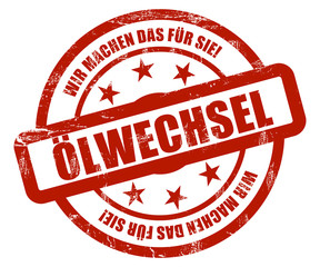 Sternen Stempel rot grunge rt WMDFS ÖLWECHSEL