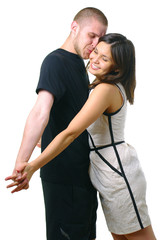 Naklejka premium happy smiling attractive couple