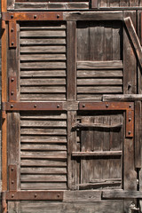 Old wooden rusty door