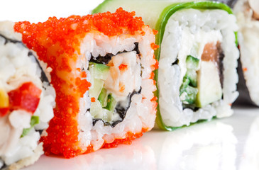 Sushi Roll on a white background
