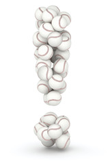 Exclamation mark  , baseball balls font