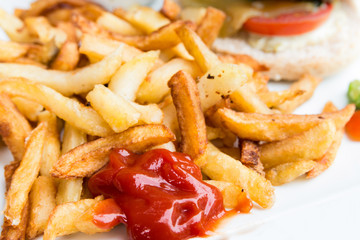 Golden French fries