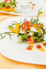 summer salad with shrimps