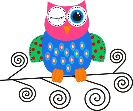 a colorful owl