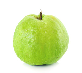 Guavas on white background