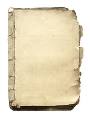 Old book isolated on white background