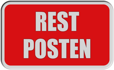 Sticker rot eckig rel RESTPOSTEN