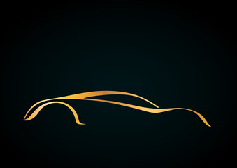 Estetik bir spor araba logosu