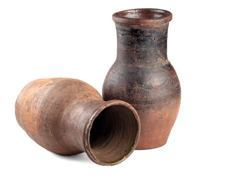 recommend clip art: two ancient pitcher on a white background