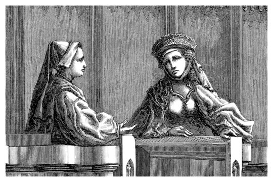 Medieval Ladies Talking - 14th-15th century