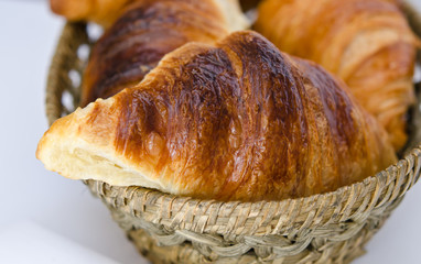 Closeup of french croissant