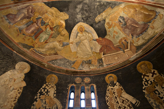 The patriarchs and bishops of the apse wall in Chora Church, Ist