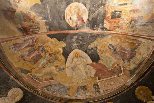 The Anastasis in Chora Church, Istanbul, Turkey