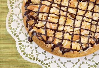 Apfelkuchen auf Kaffeetafel