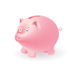vector piggy bank isolated on white background