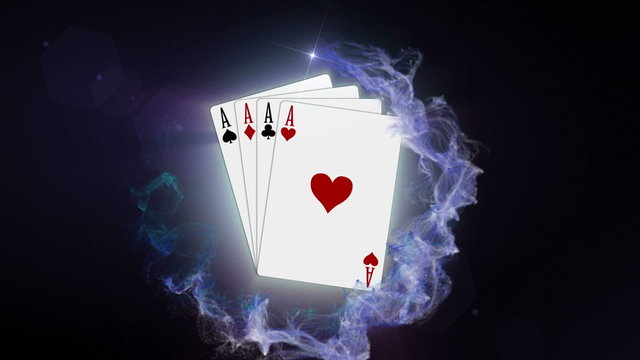 POKER Card in Particle Ring - HD1080