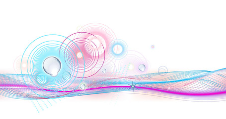 Abstract wave line background