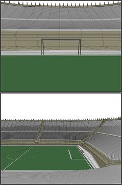 Football Soccer Stadium Vector 11