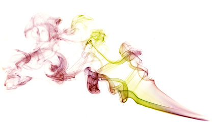 Abstract colorful background made with real smoke