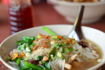 Paste of rice flour.