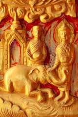 The Buddha, the elephant mad.
