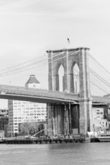 Fototapeta na wymiar Architectural Detail of Brooklyn Bridge in New York City