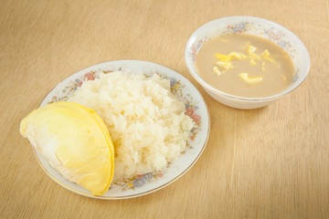 Durian sticky rice