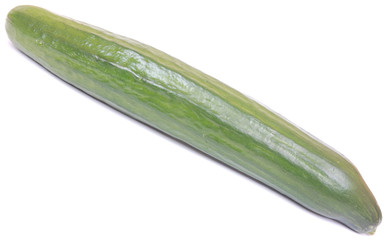 English cucumber on white