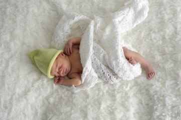 sleeping newborn baby