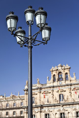 Fototapeta na wymiar Salamanca Plaza Mayor - Lamppost