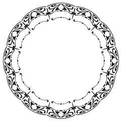 Rounded frame in the style of Art Nouveau.