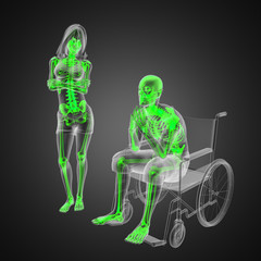 Fototapeta na wymiar Man in wheelchair