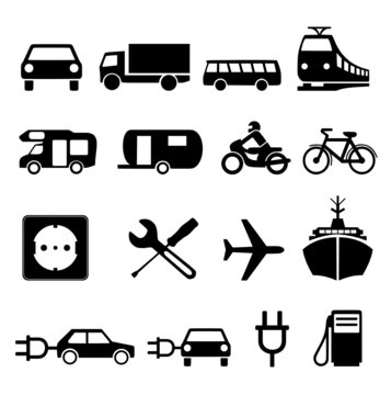 Symbole Set Verkehr