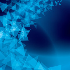 vector blue abstract background with scattered shapes