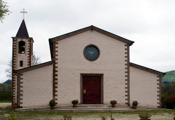 Fototapeta premium Church of Santa Chiara in Castropignano river Biferno