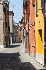 Alleyway. Ferrara. Emilia-Romagna. Italy.