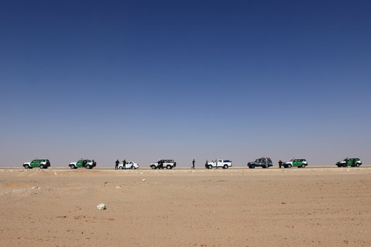 Polizeiescorte in Algerien