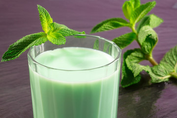 mint and milk drink